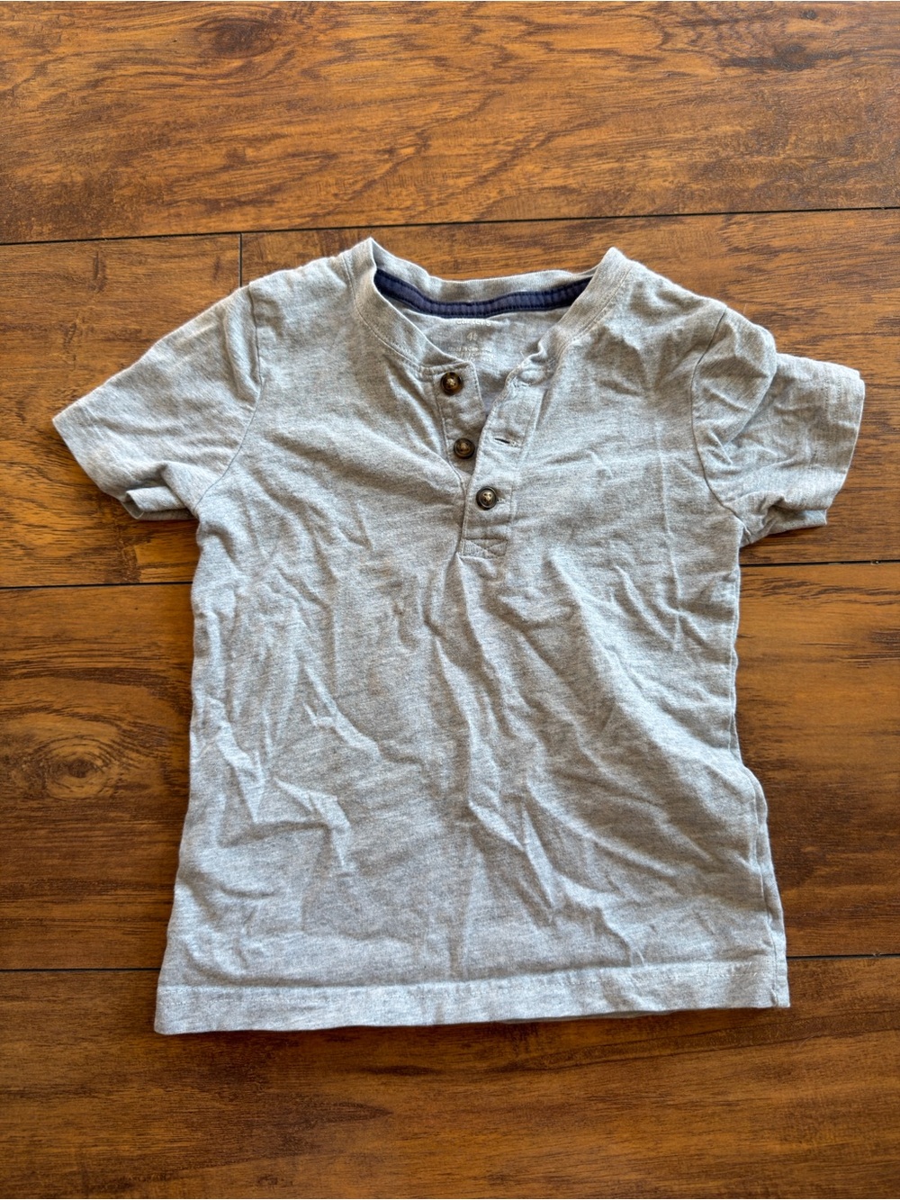 Carter's Light Gray Short Sleeve Henley Tee